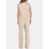 imageANRABESS Two Piece Sets for Women Summer Sleeveless Sweatsuits Wide Leg Casual Lounge Set Matching Vacation Travel OutfitsApricot