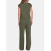imageANRABESS Two Piece Sets for Women Summer Sleeveless Sweatsuits Wide Leg Casual Lounge Set Matching Vacation Travel OutfitsArmy Green
