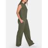 imageANRABESS Two Piece Sets for Women Summer Sleeveless Sweatsuits Wide Leg Casual Lounge Set Matching Vacation Travel OutfitsArmy Green