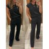 imageANRABESS Two Piece Sets for Women Summer Sleeveless Sweatsuits Wide Leg Casual Lounge Set Matching Vacation Travel OutfitsBlack