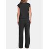 imageANRABESS Two Piece Sets for Women Summer Sleeveless Sweatsuits Wide Leg Casual Lounge Set Matching Vacation Travel OutfitsBlack