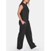 imageANRABESS Two Piece Sets for Women Summer Sleeveless Sweatsuits Wide Leg Casual Lounge Set Matching Vacation Travel OutfitsBlack
