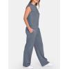 imageANRABESS Two Piece Sets for Women Summer Sleeveless Sweatsuits Wide Leg Casual Lounge Set Matching Vacation Travel OutfitsDeep Gray