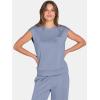 imageANRABESS Two Piece Sets for Women Summer Sleeveless Sweatsuits Wide Leg Casual Lounge Set Matching Vacation Travel OutfitsGray Blue