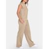 imageANRABESS Two Piece Sets for Women Summer Sleeveless Sweatsuits Wide Leg Casual Lounge Set Matching Vacation Travel OutfitsKhaki