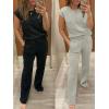 imageANRABESS Two Piece Sets for Women Summer Sleeveless Sweatsuits Wide Leg Casual Lounge Set Matching Vacation Travel OutfitsLight Khaki