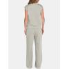 imageANRABESS Two Piece Sets for Women Summer Sleeveless Sweatsuits Wide Leg Casual Lounge Set Matching Vacation Travel OutfitsLight Khaki