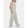 imageANRABESS Two Piece Sets for Women Summer Sleeveless Sweatsuits Wide Leg Casual Lounge Set Matching Vacation Travel OutfitsLight Khaki