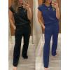 imageANRABESS Two Piece Sets for Women Summer Sleeveless Sweatsuits Wide Leg Casual Lounge Set Matching Vacation Travel OutfitsNavy Blue