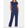 imageANRABESS Two Piece Sets for Women Summer Sleeveless Sweatsuits Wide Leg Casual Lounge Set Matching Vacation Travel OutfitsNavy Blue
