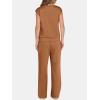 imageANRABESS Two Piece Sets for Women Summer Sleeveless Sweatsuits Wide Leg Casual Lounge Set Matching Vacation Travel OutfitsRust