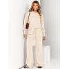 imageANRABESS Women 2 Piece Outfits Oversized Chunky Knit Sweater Top Wide Leg Pants 2025 Fall Lounge Set Trendy Cozy ClothesAprticot
