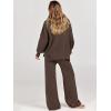 imageANRABESS Women 2 Piece Outfits Oversized Chunky Knit Sweater Top Wide Leg Pants 2025 Fall Lounge Set Trendy Cozy ClothesCoffee