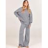 imageANRABESS Women 2 Piece Outfits Oversized Chunky Knit Sweater Top Wide Leg Pants 2025 Fall Lounge Set Trendy Cozy ClothesDark Grey