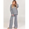 imageANRABESS Women 2 Piece Outfits Oversized Chunky Knit Sweater Top Wide Leg Pants 2025 Fall Lounge Set Trendy Cozy ClothesDark Grey