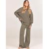 imageANRABESS Women 2 Piece Outfits Oversized Chunky Knit Sweater Top Wide Leg Pants 2025 Fall Lounge Set Trendy Cozy ClothesDeep Apricot