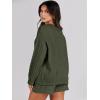 imageANRABESS Women 2 Piece Outfits Sweater Lounge Loungewear Sets 2025 Fall Cable Knit Oversized Sweaters Shorts Matching SetsArmy Green