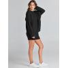 imageANRABESS Women 2 Piece Outfits Sweater Lounge Loungewear Sets 2025 Fall Cable Knit Oversized Sweaters Shorts Matching SetsBlack