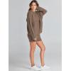 imageANRABESS Women 2 Piece Outfits Sweater Lounge Loungewear Sets 2025 Fall Cable Knit Oversized Sweaters Shorts Matching SetsBrown