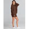 imageANRABESS Women 2 Piece Outfits Sweater Lounge Loungewear Sets 2025 Fall Cable Knit Oversized Sweaters Shorts Matching SetsDark Brown