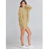 imageANRABESS Women 2 Piece Outfits Sweater Lounge Loungewear Sets 2025 Fall Cable Knit Oversized Sweaters Shorts Matching SetsKhaki