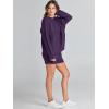 imageANRABESS Women 2 Piece Outfits Sweater Lounge Loungewear Sets 2025 Fall Cable Knit Oversized Sweaters Shorts Matching SetsPurple