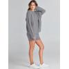 imageANRABESS Women 2 Piece Outfits Sweater Lounge Loungewear Sets 2025 Fall Cable Knit Oversized Sweaters Shorts Matching SetsSilver Grey