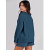 imageANRABESS Women 2 Piece Outfits Sweater Lounge Loungewear Sets 2025 Fall Cable Knit Oversized Sweaters Shorts Matching SetsTeal