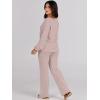 imageANRABESS Women 2 Piece Outfits Sweater Lounge Sets Long Sleeve Cable Knit Pullover and Wide Leg Pants Tracksuit Matching SetCamel