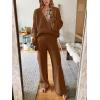imageANRABESS Women 2 Piece Outfits Sweater Lounge Sets Long Sleeve Cable Knit Pullover and Wide Leg Pants Tracksuit Matching SetCoffee