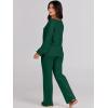 imageANRABESS Women 2 Piece Outfits Sweater Lounge Sets Long Sleeve Cable Knit Pullover and Wide Leg Pants Tracksuit Matching SetDark Green