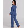 imageANRABESS Women 2 Piece Outfits Sweater Lounge Sets Long Sleeve Cable Knit Pullover and Wide Leg Pants Tracksuit Matching SetDeep Blue