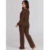 imageANRABESS Women 2 Piece Outfits Sweater Lounge Sets Long Sleeve Cable Knit Pullover and Wide Leg Pants Tracksuit Matching SetDeep Brown