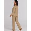 imageANRABESS Women 2 Piece Outfits Sweater Lounge Sets Long Sleeve Cable Knit Pullover and Wide Leg Pants Tracksuit Matching SetDeep Khaki
