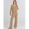 imageANRABESS Women 2 Piece Outfits Sweater Lounge Sets Long Sleeve Cable Knit Pullover and Wide Leg Pants Tracksuit Matching SetDeep Khaki