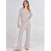 imageANRABESS Women 2 Piece Outfits Sweater Lounge Sets Long Sleeve Cable Knit Pullover and Wide Leg Pants Tracksuit Matching SetGrey