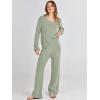 imageANRABESS Women 2 Piece Outfits Sweater Lounge Sets Long Sleeve Cable Knit Pullover and Wide Leg Pants Tracksuit Matching SetMint Green