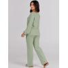 imageANRABESS Women 2 Piece Outfits Sweater Lounge Sets Long Sleeve Cable Knit Pullover and Wide Leg Pants Tracksuit Matching SetMint Green