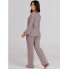 imageANRABESS Women 2 Piece Outfits Sweater Lounge Sets Long Sleeve Cable Knit Pullover and Wide Leg Pants Tracksuit Matching SetRed Khaki