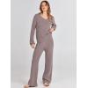 imageANRABESS Women 2 Piece Outfits Sweater Lounge Sets Long Sleeve Cable Knit Pullover and Wide Leg Pants Tracksuit Matching SetRed Khaki