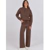 imageANRABESS Women 2 Piece Outfits Sweater Sets Loose Long Sleeve Hoodies Knit Pullover Wide Leg Pants 2025 Fall Lounge SweatsuitDeep Brown