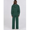 imageANRABESS Women 2 Piece Outfits Sweater Sets Loose Long Sleeve Hoodies Knit Pullover Wide Leg Pants 2025 Fall Lounge SweatsuitDeep Green
