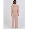 imageANRABESS Women 2 Piece Outfits Sweater Sets Loose Long Sleeve Hoodies Knit Pullover Wide Leg Pants 2025 Fall Lounge SweatsuitLight Camel