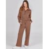imageANRABESS Women 2 Piece Outfits Sweatsuit Oversized Sweatshirt Sweatpants Tracksuit Sweat Lounge Matching Set 2025 Fall TrendyBurnt Brown