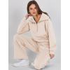 imageANRABESS Women 2 Piece Outfits Sweatsuit Oversized Sweatshirt Sweatpants Tracksuit Sweat Lounge Matching Set 2025 Fall TrendyPink Apricot