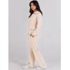 imageANRABESS Women 2 Piece Outfits Sweatsuit Oversized Sweatshirt Sweatpants Tracksuit Sweat Lounge Matching Set 2025 Fall TrendyPink Apricot