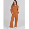 imageANRABESS Women 2 Piece Outfits Sweatsuit Oversized Sweatshirt Sweatpants Tracksuit Sweat Lounge Matching Set 2025 Fall TrendyPumpkin