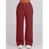 imageANRABESS Women 2 Piece Outfits Sweatsuit Oversized Sweatshirt Sweatpants Tracksuit Sweat Lounge Matching Set 2025 Fall TrendyRed