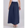 imageANRABESS Women ALine Pleated High Waist Maxi Skirt Full Ankle Length Flowy Swing Elegant Dressy Casual Work Long SkirtsDeep Blue