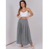 imageANRABESS Women ALine Pleated High Waist Maxi Skirt Full Ankle Length Flowy Swing Elegant Dressy Casual Work Long SkirtsGrey